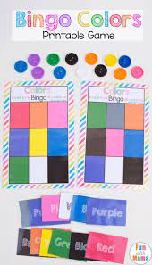Printable Bingo Colors Preschool Colors Teaching Colors Learning Colors