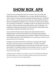 Showbox app is ready to download for android, ios (iphone, ipad) and windows pc. Showbox Apk 2019 To Download Free By Showbox Apk 4 93 Download Issuu