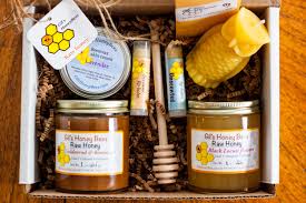 Honey Gift Set Raw Honey Gift Basket Pure Beeswax Candle Beeswax Skin Salve Beeswax Lip Balm Honey Dip Pure Beeswax Candles Honey Gifts Honey Gift Basket