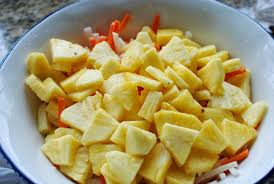 Fresh Pineapple Salad with Pickled Jicama and Carrots