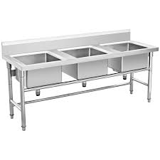 Not only does this unit provide plenty of room on its work surface, but it also offers an 18 gauge type 430. Catering Equipment Stainless Steel Triple Kitchen Sink Washing Table Sink Bench Bn S06 Buy Bowl Sink Factory Stainless Steel Stainless Steel Kitchen Sink For Restaurant High Quality Stainless Steel Kitchen Sink Product On