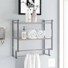 Traditional design and fine details like hidden screws and chrome finish create an attractive and coordinated look. Chrome Bathroom Shelf Wayfair