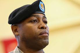 U.S. Army Command Sgt. Maj. Lewis Stanley, the outgoing