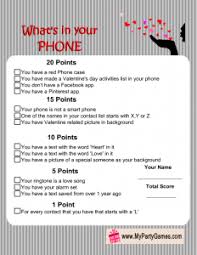 Free Printable What S In Your Phone Game Valentine Version Phone Games Free Printables Valentines Day Activities