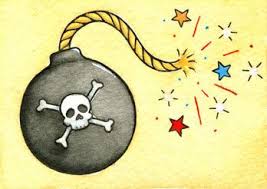 Original Bomb With Skull And Crossbones Mini Neo Traditional Old School Tattoo Flash Card Traditional Tattoo Old School Tattoo School Tattoo