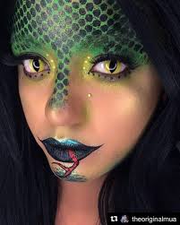 1 558 Likes 3 Comments Colored Contacts Online Store Ohmykitty4u On Instagram Snake Inspired Mak Dragon Makeup Animal Makeup Halloween Makeup Tutorial