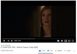Age of most viewed trailers & video clips. Other It Chapter Two Official Teaser Trailer With More Than 700k Like On Youtube Is Now 13 Most Liked Movie Trailer Will Become 11 In Few Days After Surpassing Thor Ragnarok