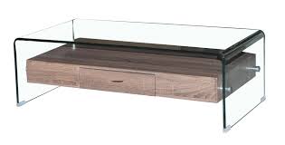July 2021 the play of materials: Curved Clear Glass Coffee Table With Drawer Homegenies