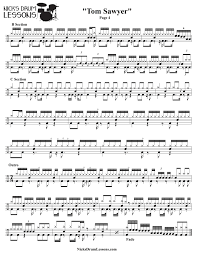 88% (17) 88% found this document useful (17 votes) 26k views 3 pages. Tom Sawyer Rush Drum Sheet Music Nick S Drum Lessons