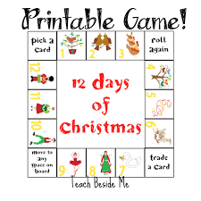 12 Days Of Christmas Printable Game 12 Days Of Christmas Days Of Christmas Song Christmas Activities For Kids