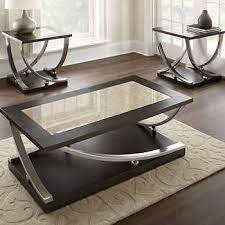 Pippard coffee table with mirrored top champagne costco uk. Devon 3 Piece Occasional Table Set