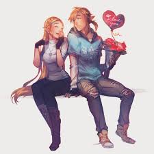 An Awkward But Sweet Valentines Date Legend Of Zelda Legend Of Zelda Breath Zelda Art