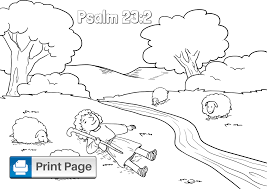 Jesus uses a boy's lunch to feed 5,000 people. Free Printable Psalm 23 Coloring Pages For Kids Connectus