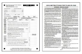 Rhode Island Tax Forms 2019 Printable State Ri 1040 Form