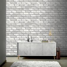 Arthouse Metallic Brick White Silver Wallpaper 692201 White And Silver Wallpaper Metallic Wallpaper Brick Wallpaper