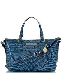Brahmin Melbourne Collection Mini Asher Crocodile Embossed Tasseled Tote Bag Dillard S Tassel Tote Embossed Leather Leather Satchel