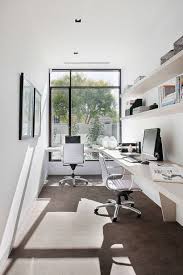 A personal space in the open office. 35 Minimalist Workspace Decor For Small Space Homeridian Com Contemporary Home Offices Office Interior Design Small Office Design
