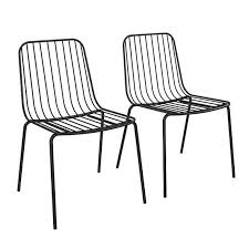 All wire dining chairs are uniquely numbered and marked with date and initials of the makers. Pair Caden Wire Dining Chairs Look Again