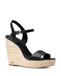 Michael Michael Kors Women S Jill Leather Espadrille Platform Wedge Sandals Bloomingdale S