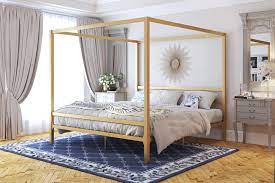 King wayfair north america $ 1199.99. Dhp Modern Metal Canopy Bed King Gold Walmart Com Walmart Com