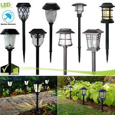 Solar Outdoor Integrated Led Landscape Path Lights Lens Patio Walkways Garden Ebay