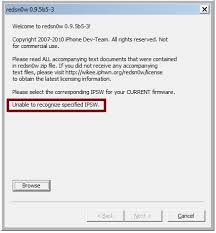 Ya hemos dicho que el jailbreak en el nuevo firmware 3.1.3 es imposible en. Redsn0w Unable To Recognize Specified Ipsw Error In 0 9 5 With Ios 4 Nabtron