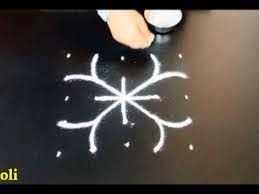 Easy Flower Rangoli Designs With 6 Dots Simple Kolam Designs Easy Muggulu Designs Youtube