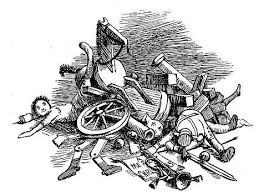 Vintage Drawing Of A Pile Of Broken Toys Vintage Drawing Ap Art Drawings