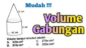 Gambar di atas merupakan gabungan dari bangun ruang kubus abcd.efgh dan prisma segitiga bil.cik yang. Mudah Volume Gabungan Tabung Dengan Kerucut Youtube