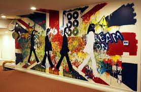 Blog Kathryn Godwin Beatles Wall Art Rock And Roll Painting Mural