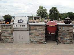 Our Outdoor Kitchens Can Even Accomodate Your Kamado Grill So You Can Smoke Some Ribs Or Burgers A Outdoor Kitchen Plans Outdoor Kitchen Build Outdoor Kitchen