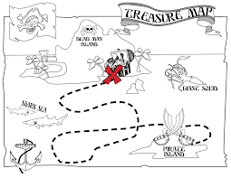 Printable Pirate Treasure Map Coloring Page Pirate Maps Pirate Treasure Maps Pirate Coloring Pages