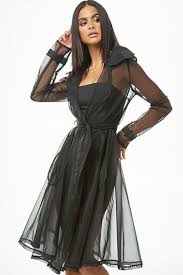 Sheer Organza Trench Coat Pleats Fashion Fashion Clothes Women Fashion