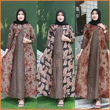 Gamis batik kombinasi polos gamis polos kombinasi batik. Harga Model Gamis Batik Kombinasi Terbaik Agustus 2021 Shopee Indonesia