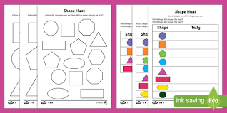 You can find triangles, circles, squares look at the picture on the left of the shapes worksheet. Similar Shapes Shape Hunt Worksheet Teacher Made