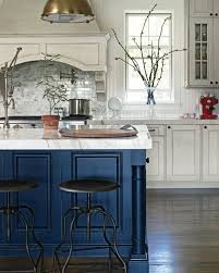 White Cabinets With The Blue Island Blue Kitchen Island Dark Blue Kitchens Kitchen Inspirations