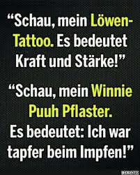 Schau Mein Lowentattoo Es Bedeutet Kraft Und Starke Lustige Bilder Spruche Witze Echt Lustig