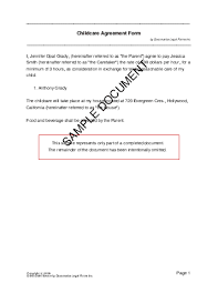 Family caregiver contracts, also called personal care agreements, elder care contracts, and personal services contracts, are written agreements between a caregiver and care recipient. Free Child Care Agreement South Africa Legal Templates Contracts Agreements And Forms