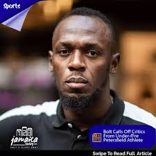 Sprint legend Usain Bolt has come to the defence of Petersfield High School  track star Antonio Watson who has been criticized over his gun gesture at  the recent Girl's and Boy's Championships.