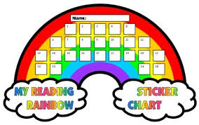 Reading Rainbow Sticker Charts Colorful Reading Incentive