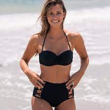 Women S Caged High Waist Bikini Bottom Shade Shore Black S High Waisted Bikini Bikinis High Waisted Swim Bottoms