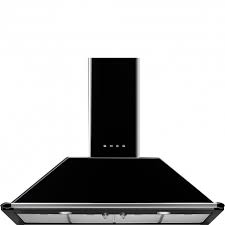 Hotte Decorative Murale Smeg Kt110ble Larg 110 Cm Noir Victoria