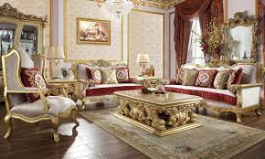 Metallic Bright Gold Sofa Set 4pcs W Coffee Table Traditional Carved Wood Homey Design Hd 31 Hd 31 Set 4 Gold Sofa Sofa Set Traditional Sofa
