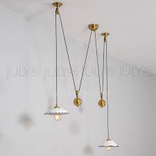 Asian 2 Light Adjustable Pendant Light Ceramic Shade Adjustable Pendant Light Adjustable Pendant Pendant Light