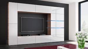 Wohnwand anbauwand schwarz fronten schwarz hochglanz optional led beleuchtung ebay. Kaufexpert Wohnwand Shadow Weiss Hochglanz Sonoma 285 Cm Mediawand Anbauwand Medienwand Design Modern Led Beleuchtung Mdf Hochglanz Stehend Tv Wand
