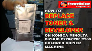 Maybe you would like to learn more about one of these? Tutorial How To Replace Developer Toner On Konica Minolta Bizhub C220 C280 C360 Colored Copier Youtube