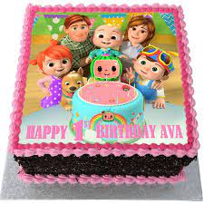 Birthday cakes, decorations, even small glasses should include cocomelon characters. Cocomelon Birthday Cake Flecks Cakes