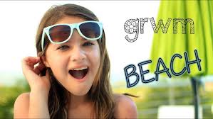 Beach hair, makeup and outfit! GRWM