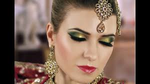 green smokey eye bridal makeup tutorial