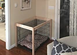 Attach them to the top and bottom apron pieces with 2 1/2″ pocket hole screws and wood glue. Diy Dog Crate Hack